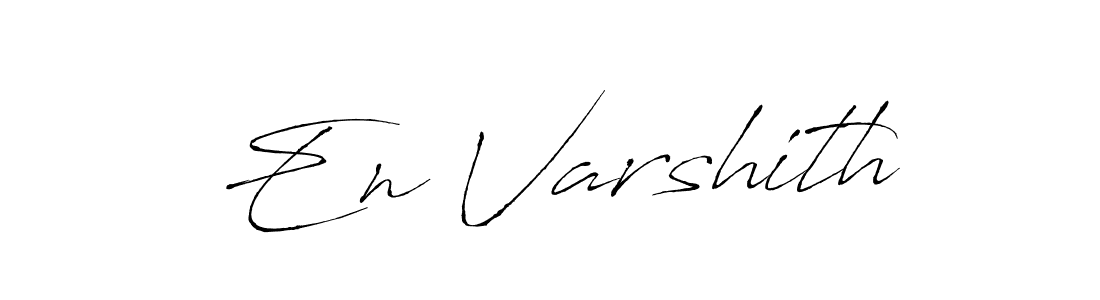 How to make En Varshith name signature. Use Antro_Vectra style for creating short signs online. This is the latest handwritten sign. En Varshith signature style 6 images and pictures png
