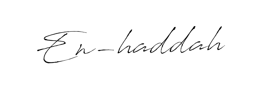 if you are searching for the best signature style for your name En-haddah. so please give up your signature search. here we have designed multiple signature styles  using Antro_Vectra. En-haddah signature style 6 images and pictures png