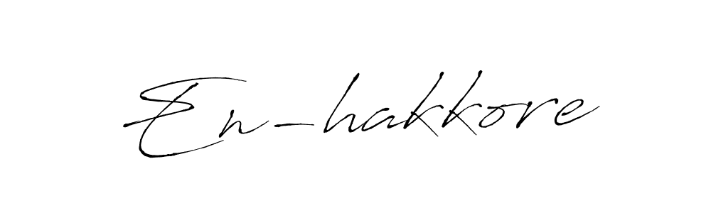 Design your own signature with our free online signature maker. With this signature software, you can create a handwritten (Antro_Vectra) signature for name En-hakkore. En-hakkore signature style 6 images and pictures png