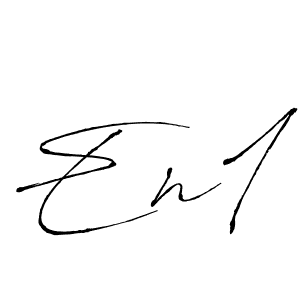 Make a beautiful signature design for name En1. With this signature (Antro_Vectra) style, you can create a handwritten signature for free. En1 signature style 6 images and pictures png