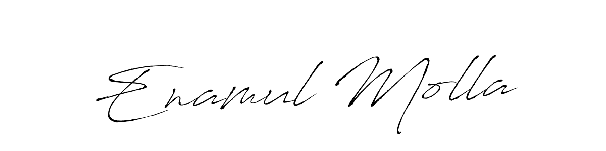 How to make Enamul Molla name signature. Use Antro_Vectra style for creating short signs online. This is the latest handwritten sign. Enamul Molla signature style 6 images and pictures png