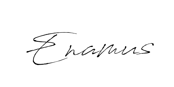 Design your own signature with our free online signature maker. With this signature software, you can create a handwritten (Antro_Vectra) signature for name Enamus. Enamus signature style 6 images and pictures png