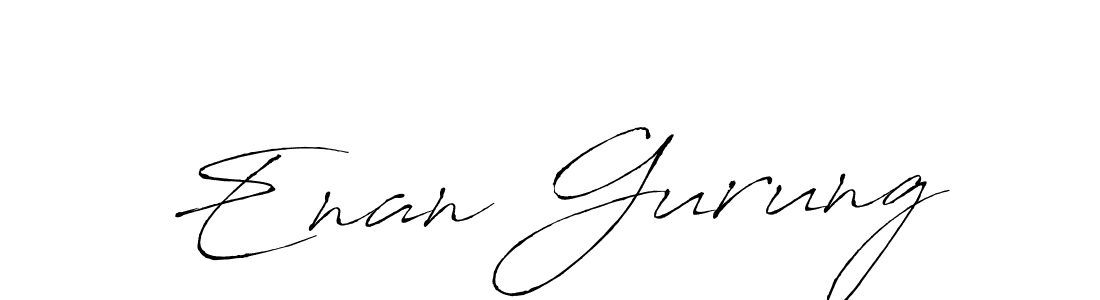 Enan Gurung stylish signature style. Best Handwritten Sign (Antro_Vectra) for my name. Handwritten Signature Collection Ideas for my name Enan Gurung. Enan Gurung signature style 6 images and pictures png