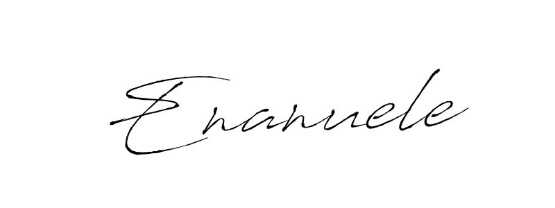 Make a beautiful signature design for name Enanuele. With this signature (Antro_Vectra) style, you can create a handwritten signature for free. Enanuele signature style 6 images and pictures png
