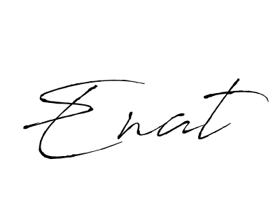 Make a beautiful signature design for name Enat. With this signature (Antro_Vectra) style, you can create a handwritten signature for free. Enat signature style 6 images and pictures png