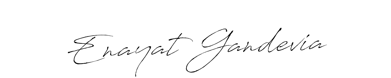 Make a beautiful signature design for name Enayat Gandevia. With this signature (Antro_Vectra) style, you can create a handwritten signature for free. Enayat Gandevia signature style 6 images and pictures png