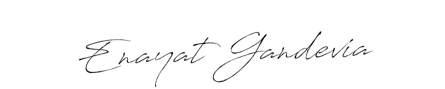 Make a beautiful signature design for name Enayat Gandevia. With this signature (Antro_Vectra) style, you can create a handwritten signature for free. Enayat Gandevia signature style 6 images and pictures png