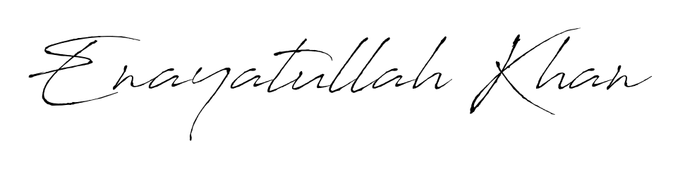 Create a personalized artistic stamp with Enayatullah Khan in Antro_Vectra font. Perfect for visual artists, designers, and influencers. Enayatullah Khan signature style 6 images and pictures png