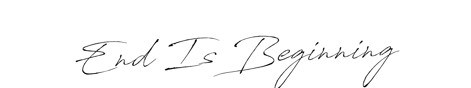 Create a beautiful signature design for name End Is Beginning. With this signature (Antro_Vectra) fonts, you can make a handwritten signature for free. End Is Beginning signature style 6 images and pictures png