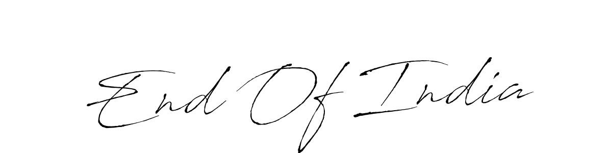 Also You can easily find your signature by using the search form. We will create End Of India name handwritten signature images for you free of cost using Antro_Vectra sign style. End Of India signature style 6 images and pictures png