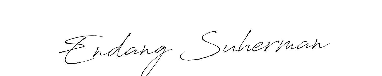 Design your own signature with our free online signature maker. With this signature software, you can create a handwritten (Antro_Vectra) signature for name Endang Suherman. Endang Suherman signature style 6 images and pictures png