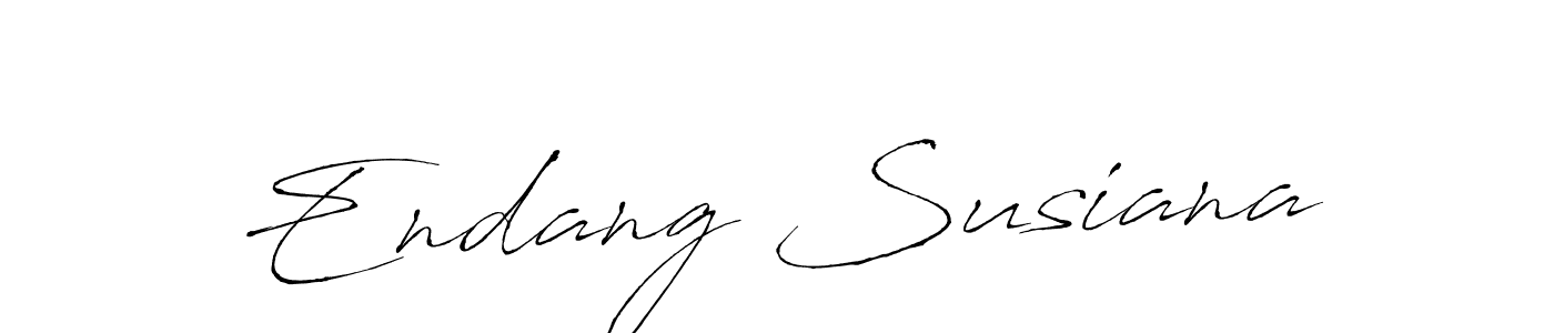 You should practise on your own different ways (Antro_Vectra) to write your name (Endang Susiana) in signature. don't let someone else do it for you. Endang Susiana signature style 6 images and pictures png