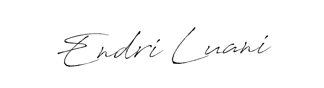 Endri Luani stylish signature style. Best Handwritten Sign (Antro_Vectra) for my name. Handwritten Signature Collection Ideas for my name Endri Luani. Endri Luani signature style 6 images and pictures png