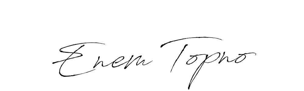 How to make Enem Topno name signature. Use Antro_Vectra style for creating short signs online. This is the latest handwritten sign. Enem Topno signature style 6 images and pictures png