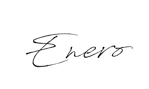 How to make Enero name signature. Use Antro_Vectra style for creating short signs online. This is the latest handwritten sign. Enero signature style 6 images and pictures png
