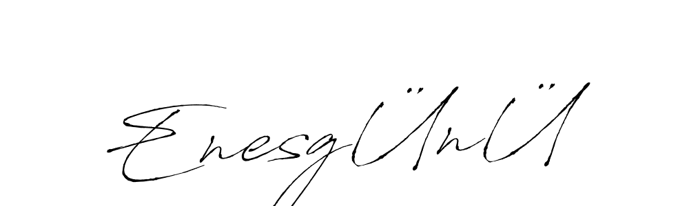 The best way (Antro_Vectra) to make a short signature is to pick only two or three words in your name. The name EnesgÜnÜ include a total of six letters. For converting this name. EnesgÜnÜ signature style 6 images and pictures png