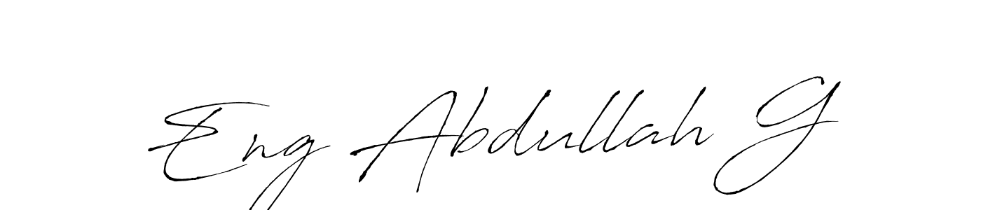 The best way (Antro_Vectra) to make a short signature is to pick only two or three words in your name. The name Eng Abdullah G include a total of six letters. For converting this name. Eng Abdullah G signature style 6 images and pictures png