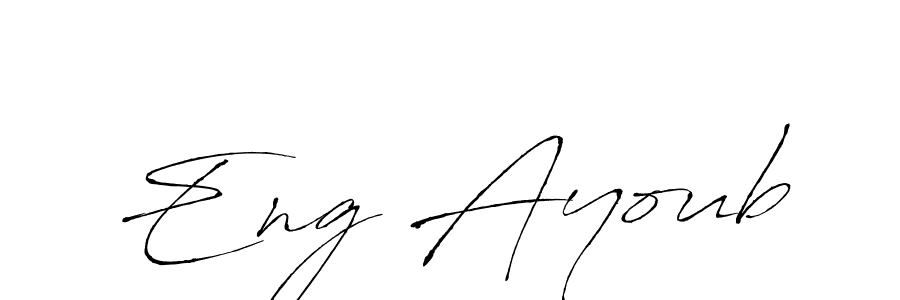 The best way (Antro_Vectra) to make a short signature is to pick only two or three words in your name. The name Eng Ayoub include a total of six letters. For converting this name. Eng Ayoub signature style 6 images and pictures png