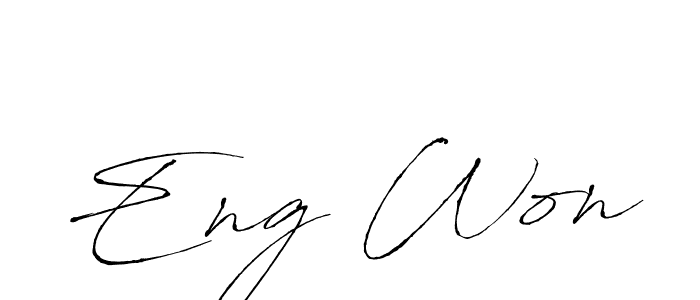 The best way (Antro_Vectra) to make a short signature is to pick only two or three words in your name. The name Eng Won include a total of six letters. For converting this name. Eng Won signature style 6 images and pictures png