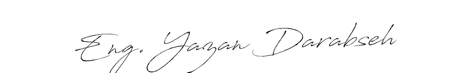 Make a beautiful signature design for name Eng. Yazan Darabseh. With this signature (Antro_Vectra) style, you can create a handwritten signature for free. Eng. Yazan Darabseh signature style 6 images and pictures png