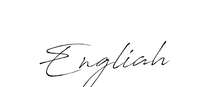 How to make Engliah signature? Antro_Vectra is a professional autograph style. Create handwritten signature for Engliah name. Engliah signature style 6 images and pictures png