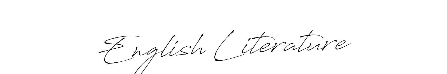 Create a beautiful signature design for name English Literature. With this signature (Antro_Vectra) fonts, you can make a handwritten signature for free. English Literature signature style 6 images and pictures png