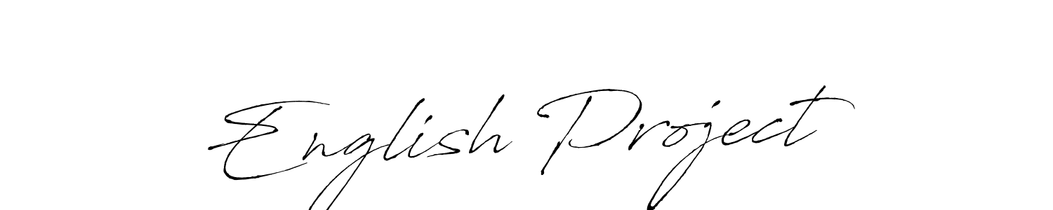 Design your own signature with our free online signature maker. With this signature software, you can create a handwritten (Antro_Vectra) signature for name English Project. English Project signature style 6 images and pictures png