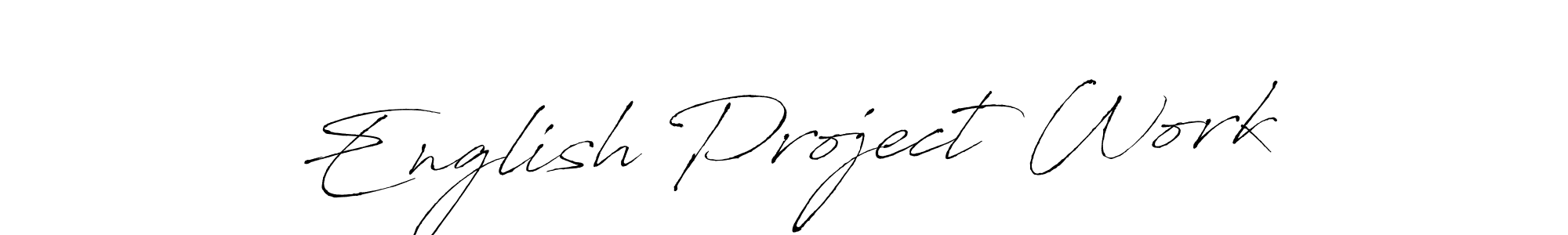 How to make English Project Work name signature. Use Antro_Vectra style for creating short signs online. This is the latest handwritten sign. English Project Work signature style 6 images and pictures png