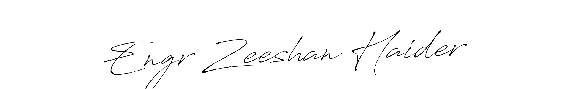 Design your own signature with our free online signature maker. With this signature software, you can create a handwritten (Antro_Vectra) signature for name Engr Zeeshan Haider. Engr Zeeshan Haider signature style 6 images and pictures png