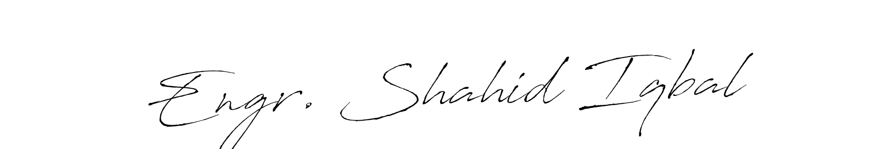 How to make Engr. Shahid Iqbal name signature. Use Antro_Vectra style for creating short signs online. This is the latest handwritten sign. Engr. Shahid Iqbal signature style 6 images and pictures png