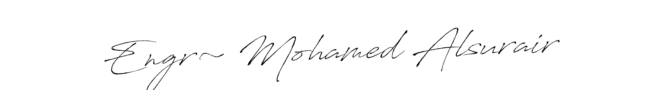 You should practise on your own different ways (Antro_Vectra) to write your name (Engr~ Mohamed Alsurair) in signature. don't let someone else do it for you. Engr~ Mohamed Alsurair signature style 6 images and pictures png