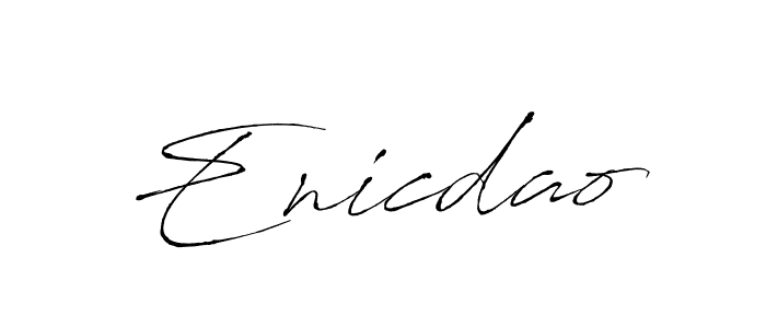 Use a signature maker to create a handwritten signature online. With this signature software, you can design (Antro_Vectra) your own signature for name Enicdao. Enicdao signature style 6 images and pictures png