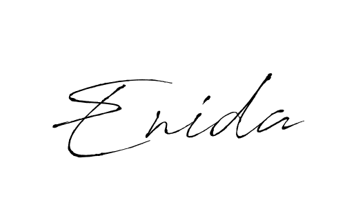 How to make Enida name signature. Use Antro_Vectra style for creating short signs online. This is the latest handwritten sign. Enida signature style 6 images and pictures png