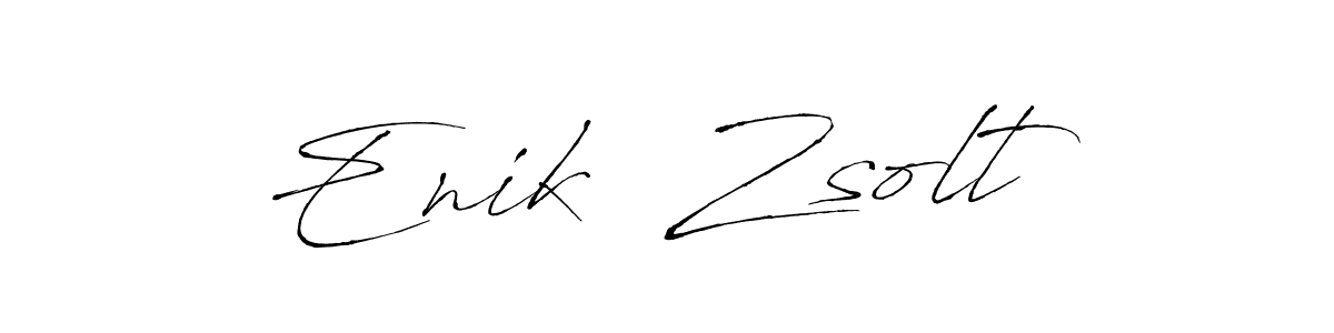 Make a beautiful signature design for name Enikő Zsolt. With this signature (Antro_Vectra) style, you can create a handwritten signature for free. Enikő Zsolt signature style 6 images and pictures png