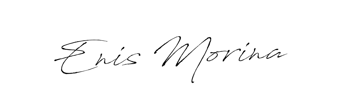 Make a beautiful signature design for name Enis Morina. With this signature (Antro_Vectra) style, you can create a handwritten signature for free. Enis Morina signature style 6 images and pictures png