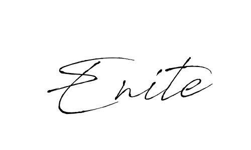 Make a beautiful signature design for name Enite. With this signature (Antro_Vectra) style, you can create a handwritten signature for free. Enite signature style 6 images and pictures png