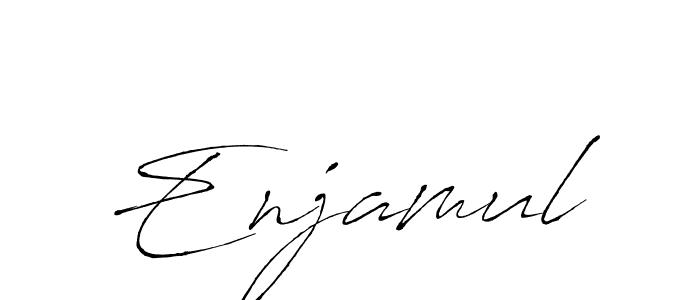 Make a beautiful signature design for name Enjamul. With this signature (Antro_Vectra) style, you can create a handwritten signature for free. Enjamul signature style 6 images and pictures png