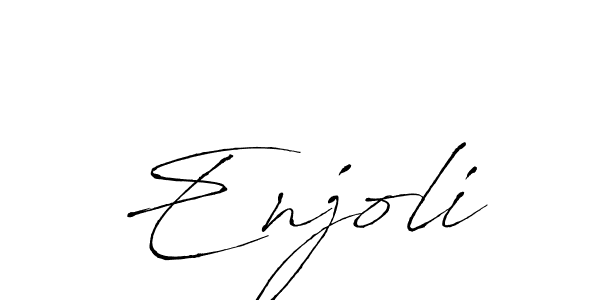 Create a beautiful signature design for name Enjoli. With this signature (Antro_Vectra) fonts, you can make a handwritten signature for free. Enjoli signature style 6 images and pictures png