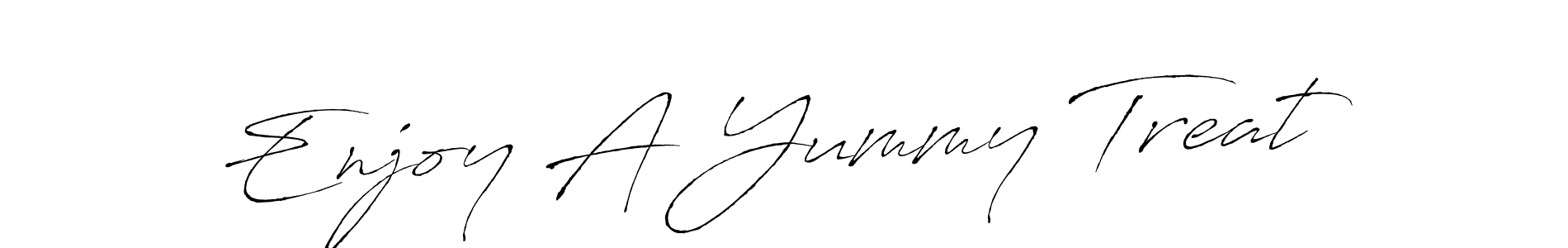 The best way (Antro_Vectra) to make a short signature is to pick only two or three words in your name. The name Enjoy A Yummy Treat include a total of six letters. For converting this name. Enjoy A Yummy Treat signature style 6 images and pictures png