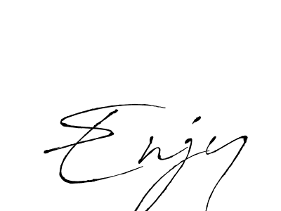 Use a signature maker to create a handwritten signature online. With this signature software, you can design (Antro_Vectra) your own signature for name Enjy. Enjy signature style 6 images and pictures png