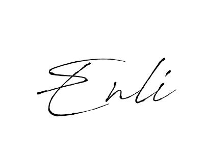Antro_Vectra is a professional signature style that is perfect for those who want to add a touch of class to their signature. It is also a great choice for those who want to make their signature more unique. Get Enli name to fancy signature for free. Enli signature style 6 images and pictures png