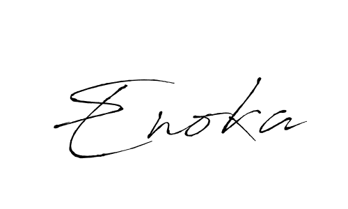 You should practise on your own different ways (Antro_Vectra) to write your name (Enoka) in signature. don't let someone else do it for you. Enoka signature style 6 images and pictures png