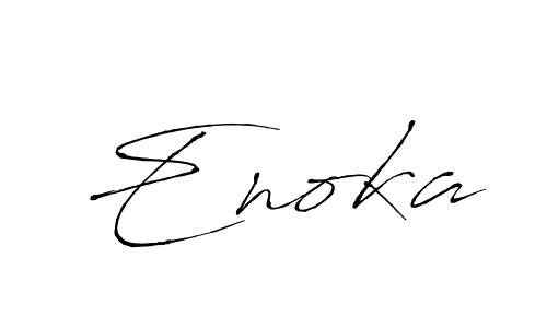 Create a beautiful signature design for name Enoka. With this signature (Antro_Vectra) fonts, you can make a handwritten signature for free. Enoka signature style 6 images and pictures png