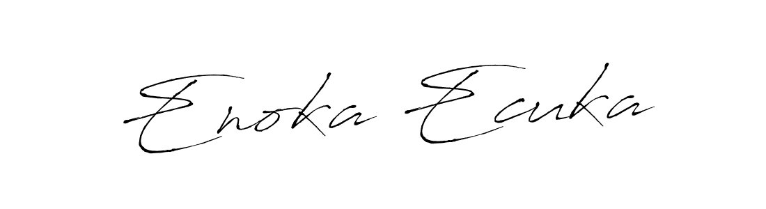 Make a beautiful signature design for name Enoka Ecuka. With this signature (Antro_Vectra) style, you can create a handwritten signature for free. Enoka Ecuka signature style 6 images and pictures png