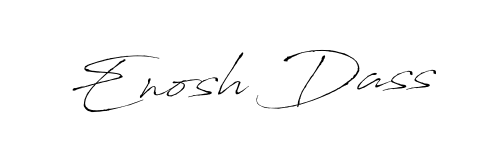 Make a beautiful signature design for name Enosh Dass. With this signature (Antro_Vectra) style, you can create a handwritten signature for free. Enosh Dass signature style 6 images and pictures png