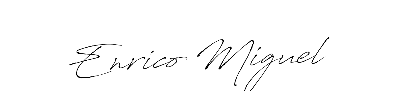 Also we have Enrico Miguel name is the best signature style. Create professional handwritten signature collection using Antro_Vectra autograph style. Enrico Miguel signature style 6 images and pictures png