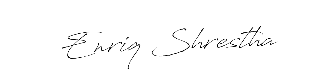 You should practise on your own different ways (Antro_Vectra) to write your name (Enriq Shrestha) in signature. don't let someone else do it for you. Enriq Shrestha signature style 6 images and pictures png