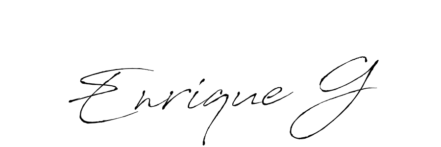 Design your own signature with our free online signature maker. With this signature software, you can create a handwritten (Antro_Vectra) signature for name Enrique G. Enrique G signature style 6 images and pictures png