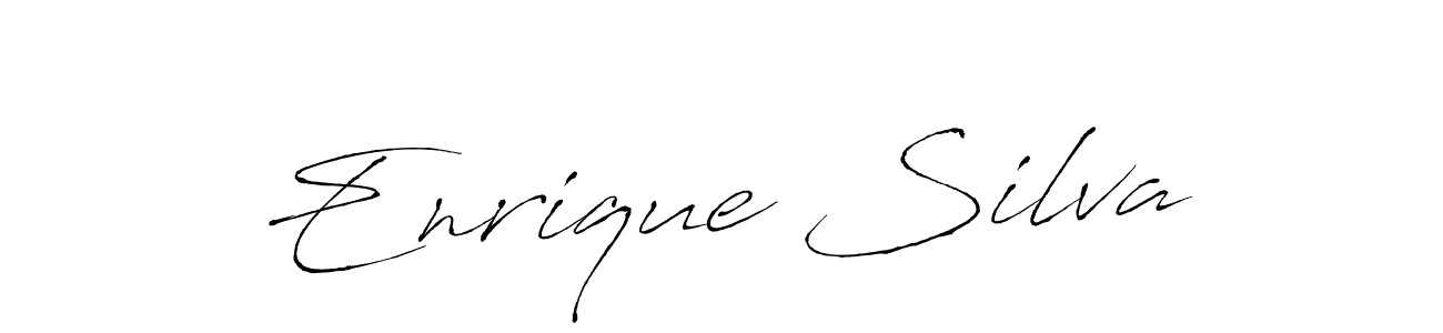 Enrique Silva stylish signature style. Best Handwritten Sign (Antro_Vectra) for my name. Handwritten Signature Collection Ideas for my name Enrique Silva. Enrique Silva signature style 6 images and pictures png