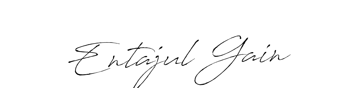 How to make Entajul Gain name signature. Use Antro_Vectra style for creating short signs online. This is the latest handwritten sign. Entajul Gain signature style 6 images and pictures png